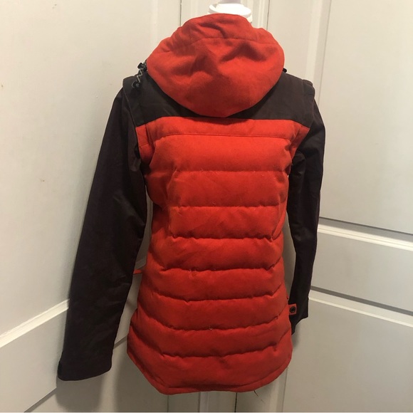 Cappel men’s winter snowboarding coat down filled removable sleeves size small - Picture 3 of 8